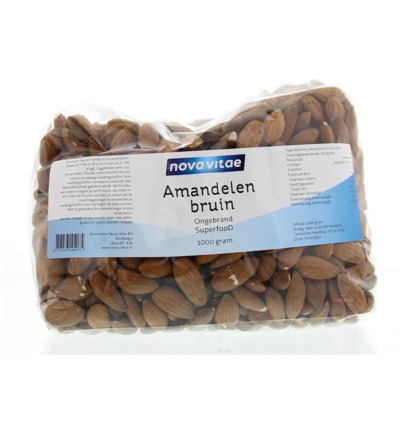 Nova Vitae Amandelen Bruin Ongebrand Raw (1000 gr)