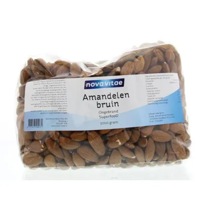 Nova Vitae Amandelen Bruin Ongebrand Raw (1000 gr)