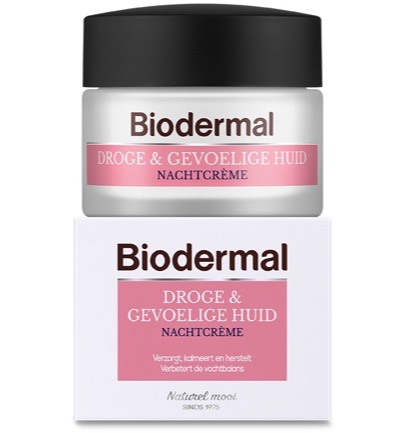 Biodermal Nachtcreme droge en gevoelige huid (50 ml)