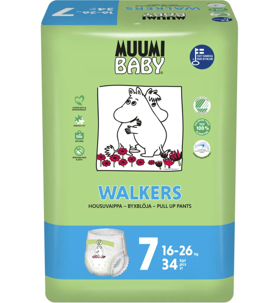 Muumi Baby Ecologische luierbroekjes maat 7 XL 16-26kg (34 stuks)