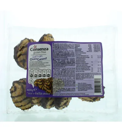 Consenza Kokosmacronen Met Chocolade (400 gr)