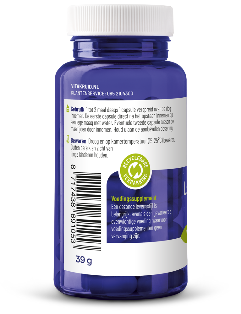 Vitakruid L-Tyrosine 500Mg Uit Fermentatie (60 vega capsules)