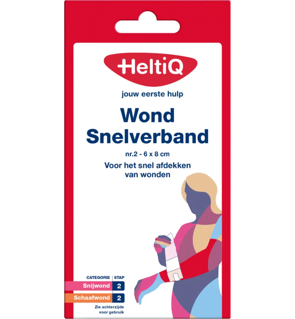 HeltiQ Wondsnelverband nr.2 6 x 8 cm (1 stuk)