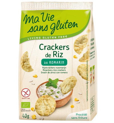 Ma Vie Sans Gluten Rijstcrackers Rozemarijn Glutenvrij Bio (40 gr)