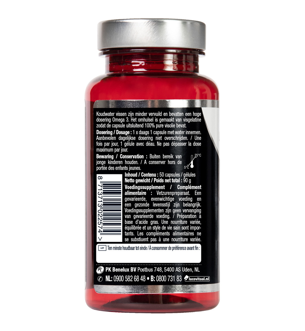 Lucovitaal Puur Omega 3 Koudwater Visolie (50 capsules) - image 3