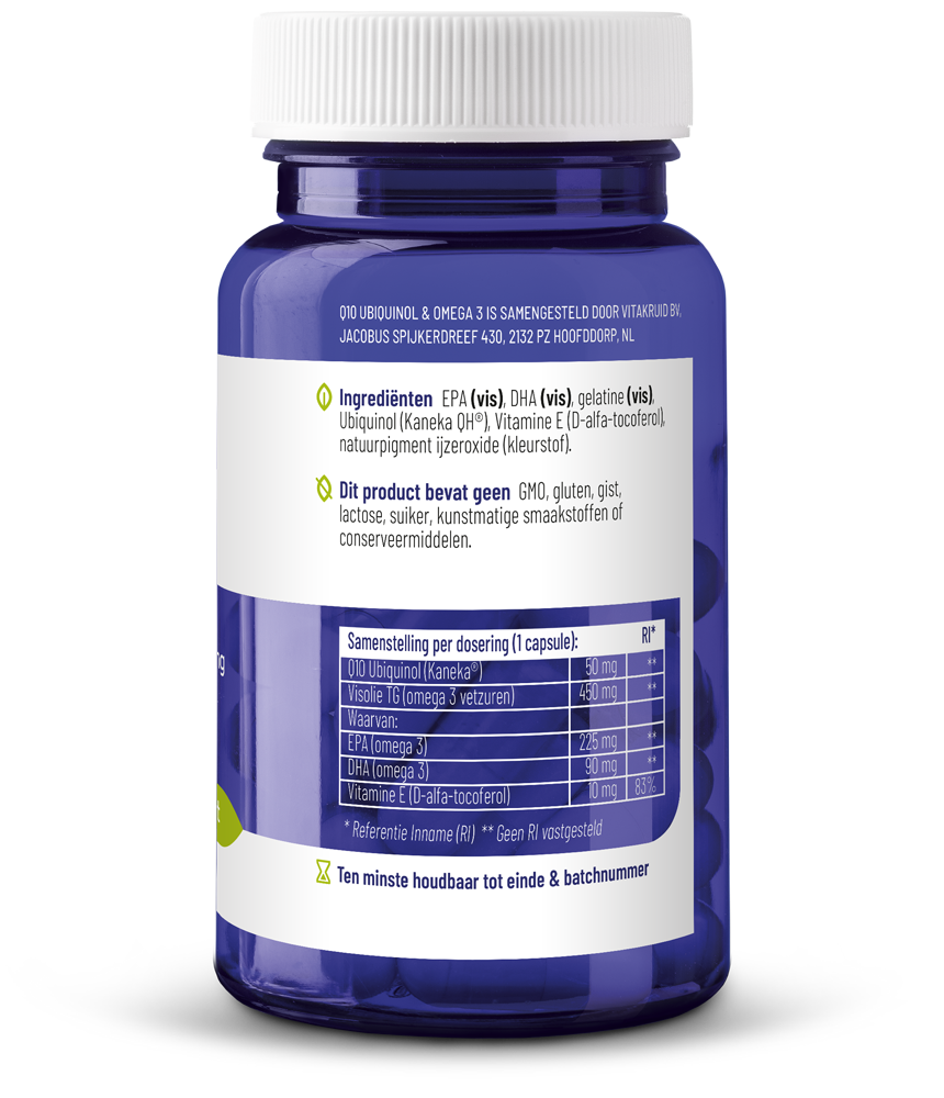 Vitakruid Q10 Ubiquinol 50 Mg & Omega 3 450 Tg (60 Capsules) - image 2