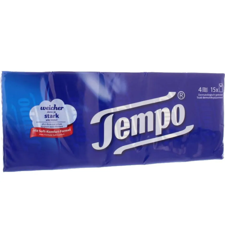Tempo Zakdoekje Original Zakje Van 10 (15 stuks)
