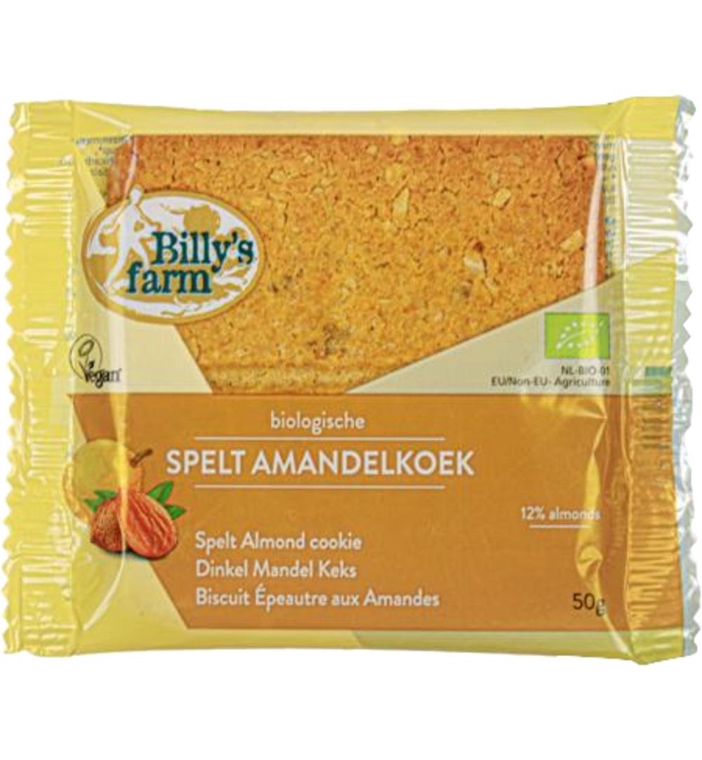 Billy's Farm Spelt amandelkoeken bio (50 gr)