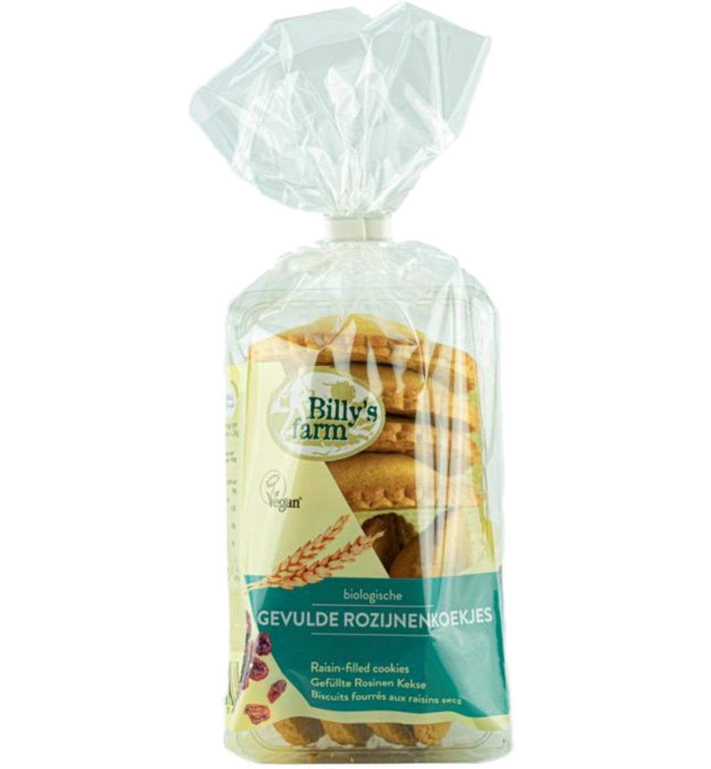 Billy's Farm Rozijnenkoekjes gevuld bio (200 gr)