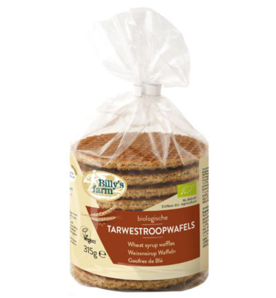 Billy's Farm Tarwestroopwafels bio (315 gr)