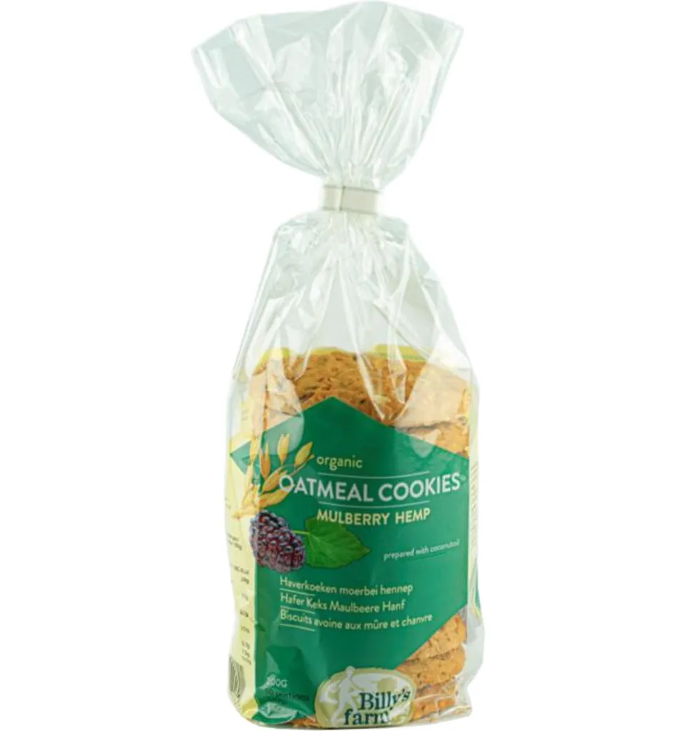 Billy'S Farm Haverkoekjes Met Moerbei En Hennep Bio (200 gr)