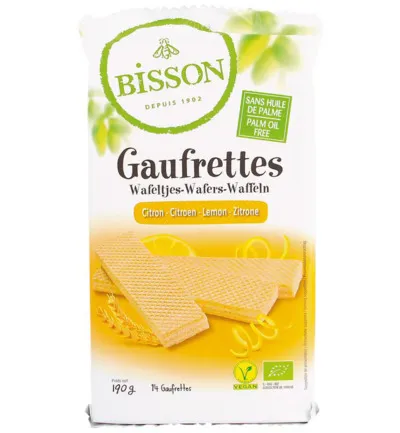 Bisson Wafels citroen bio (190 gr)
