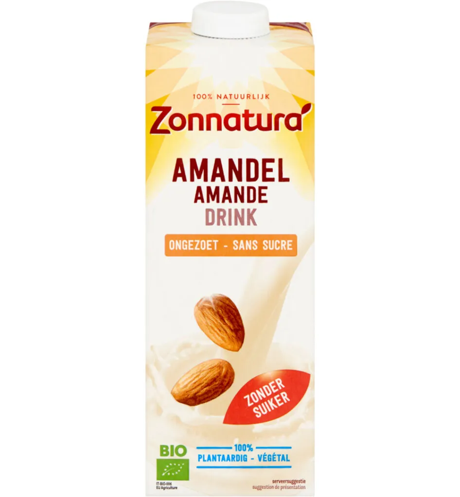 Zonnatura Amandel drink ongezoet bio (1000 ml)
