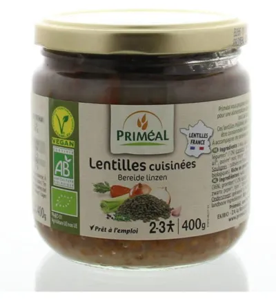 Priméal Bereide Linzen Bio (400 gr)
