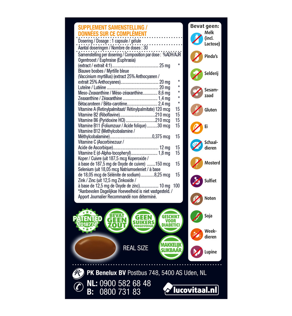 Lucovitaal Ogen Dag & Nacht Scherp Zicht (30 capsules) - image 2