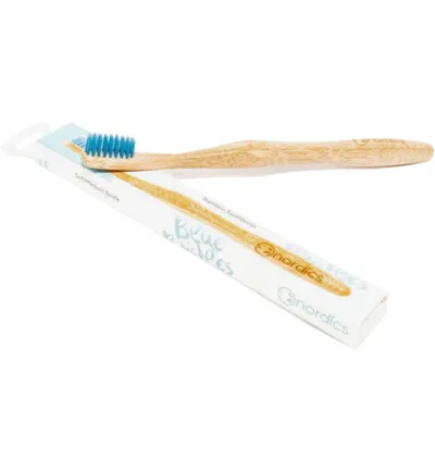 Nordics Tandenborstel bamboe blauw (1 stuk)