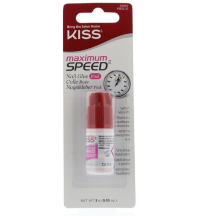 Kiss Nail glue max speed pink (1 stuk)