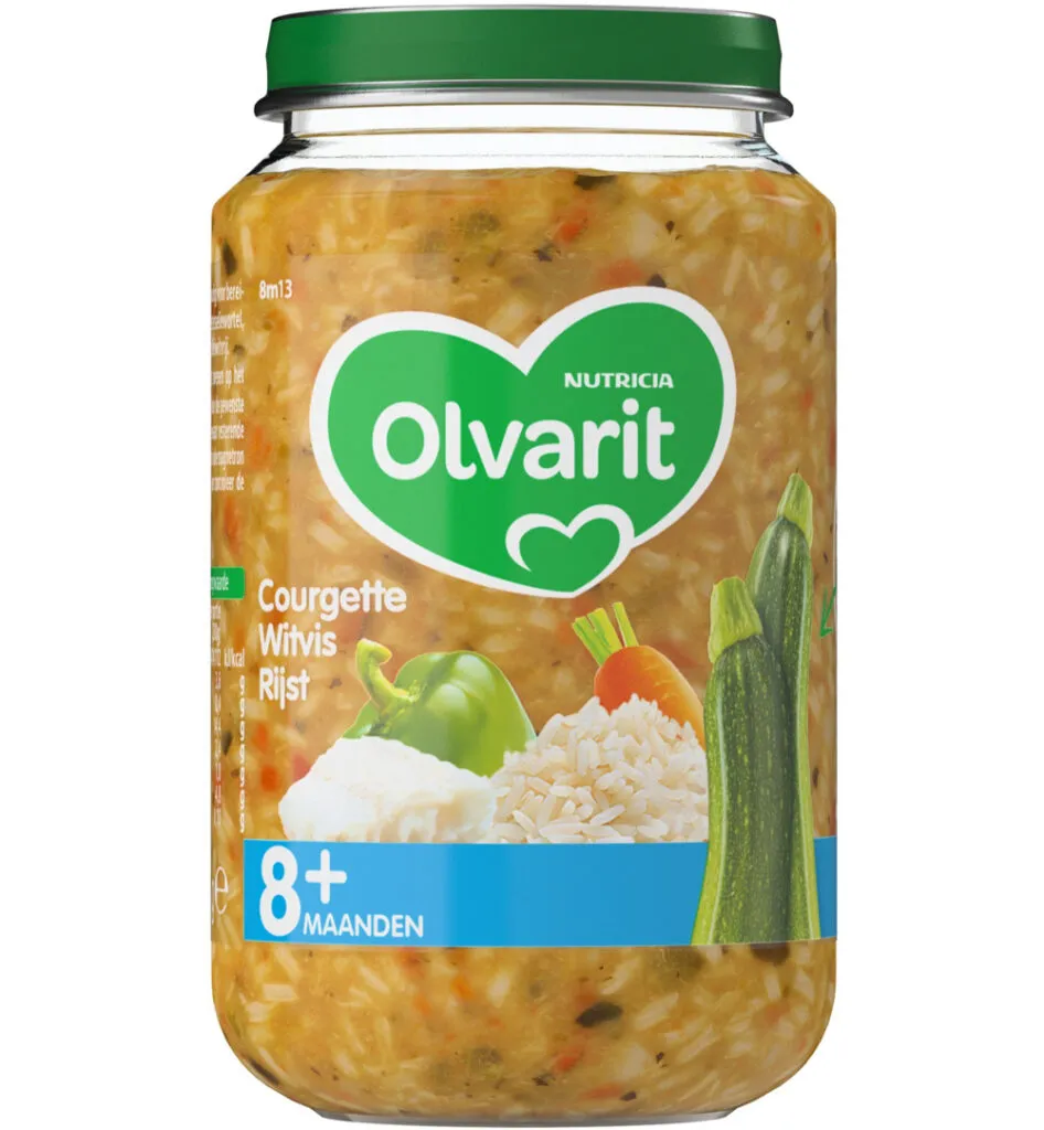 Olvarit Courgette witvis rijst 8M13 (200 gr)