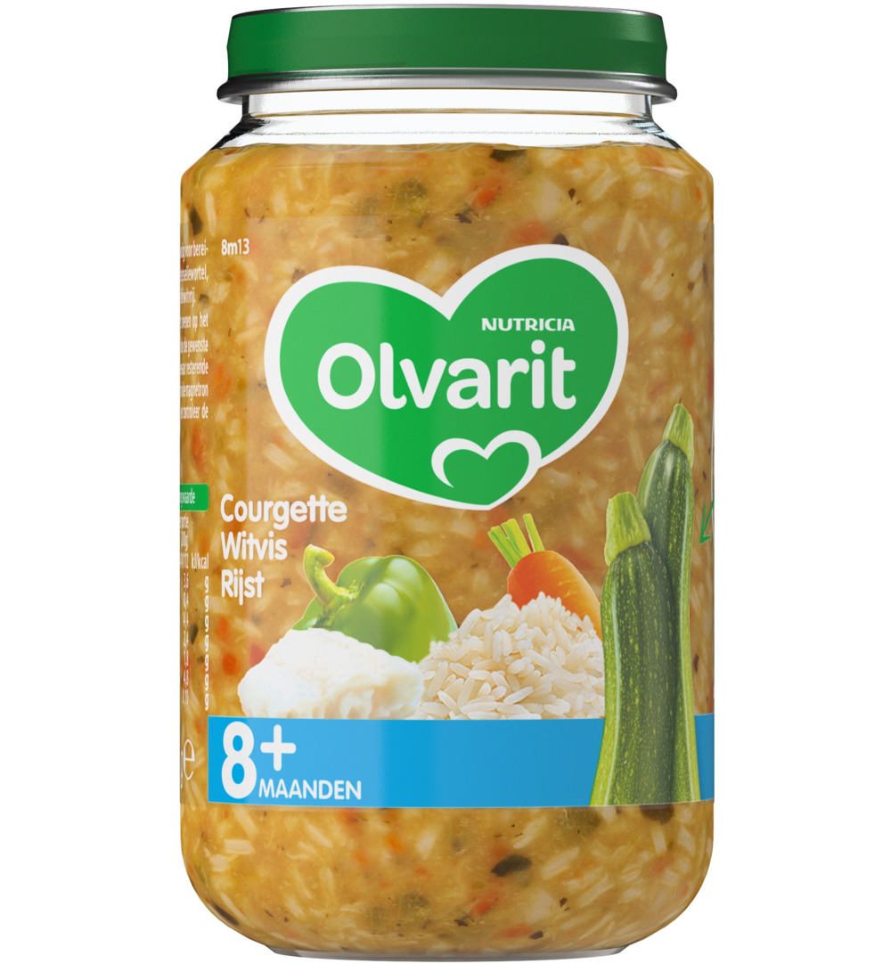Olvarit Courgette witvis rijst 8M13 (200 gr)