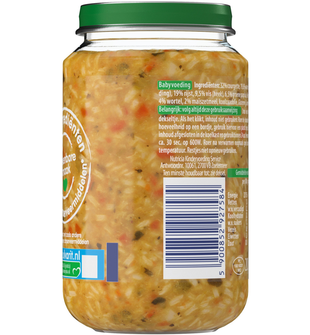 Olvarit Courgette witvis rijst 8M13 (200 gr) - image 2