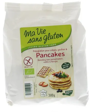 Ma Vie Sans Gluten Pannenkoeken Wafels En Flensjes Mix Glutenvrij Bio (300 gr)