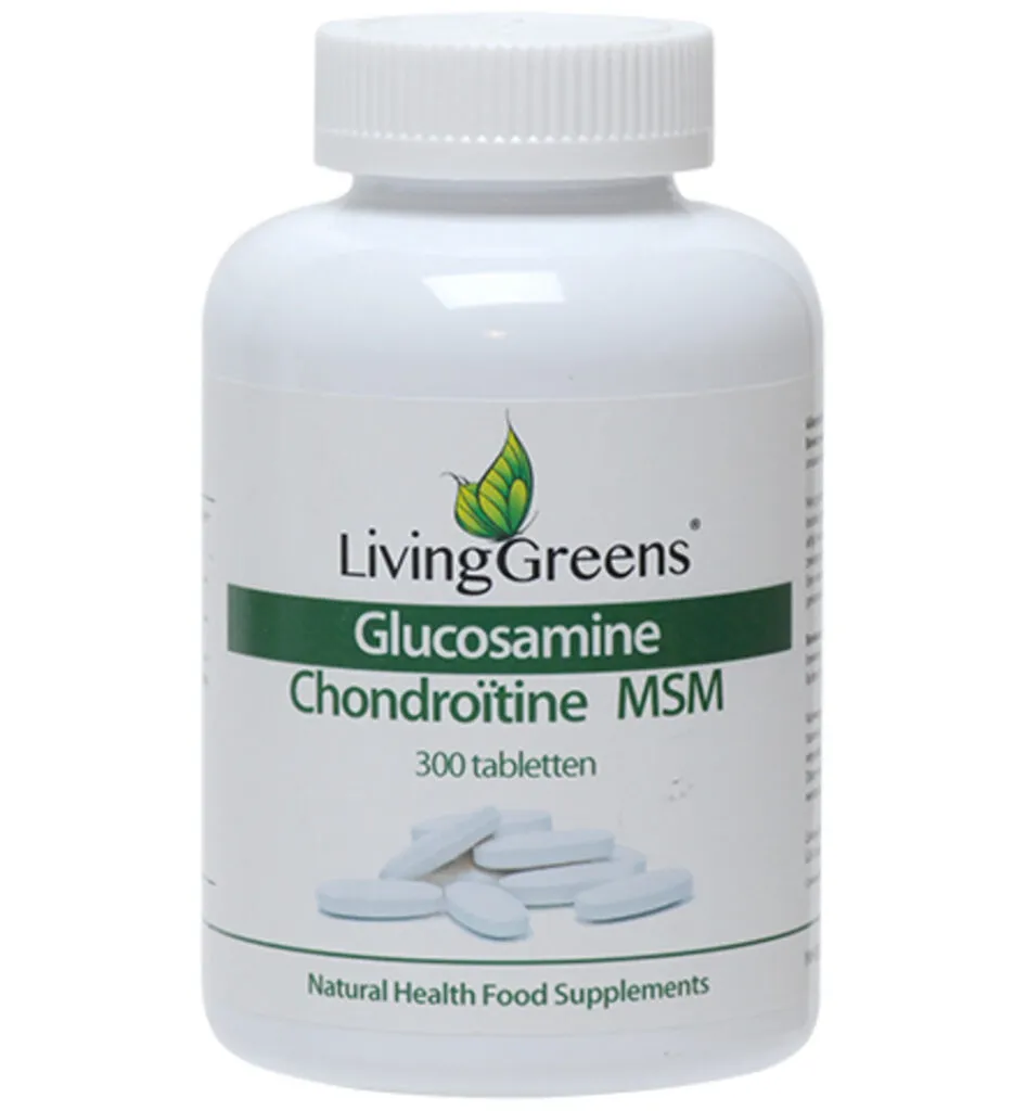 LivingGreens Glucosamine chondroitine MSM (300 tabletten)