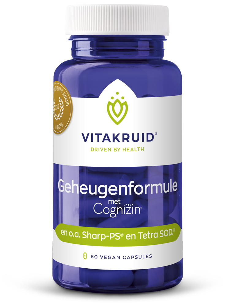 Vitakruid Geheugenformule Oa Bacopa Monnieri Citicoline Opc (60 vega capsules)