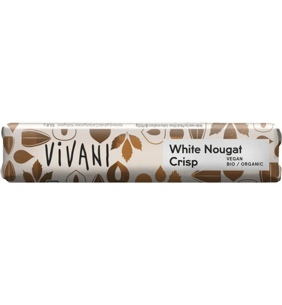 Vivani Chocolate To Go White Nougat Crisp Vegan Bio (35 gr)
