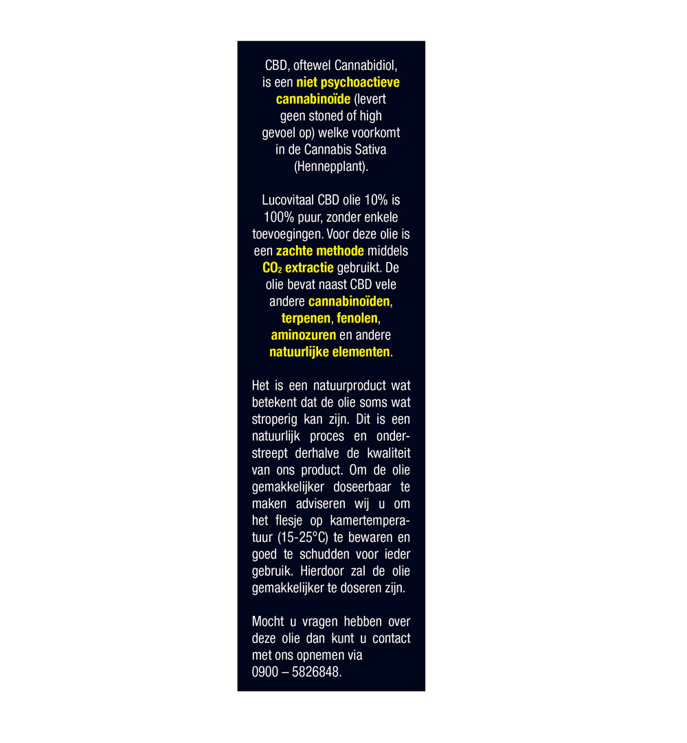Lucovitaal CBD Olie 10% (30 ml) - image 4