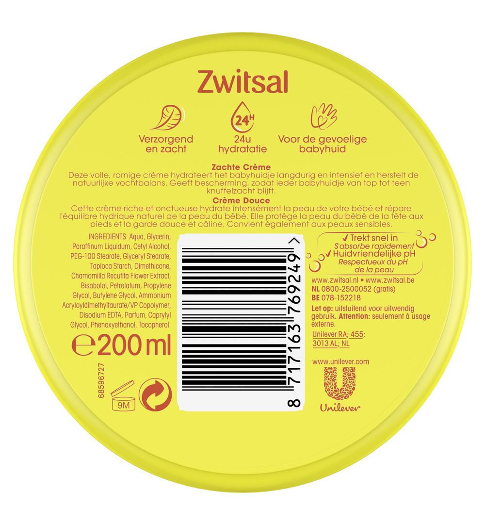 Zwitsal Zachte creme pot (200 ml) - image 2