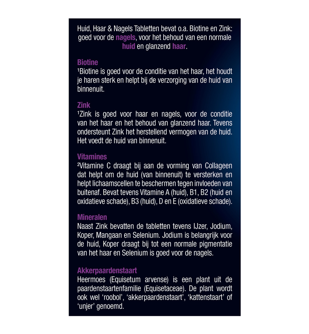 Lucovitaal Huid, Haar & Nagels Met Biotine (60 tabletten) - image 5