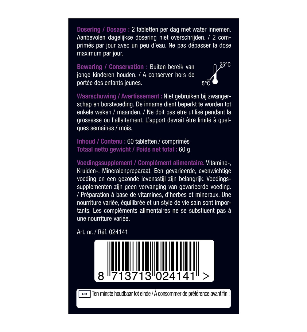 Lucovitaal Huid, Haar & Nagels Met Biotine (60 tabletten) - image 6