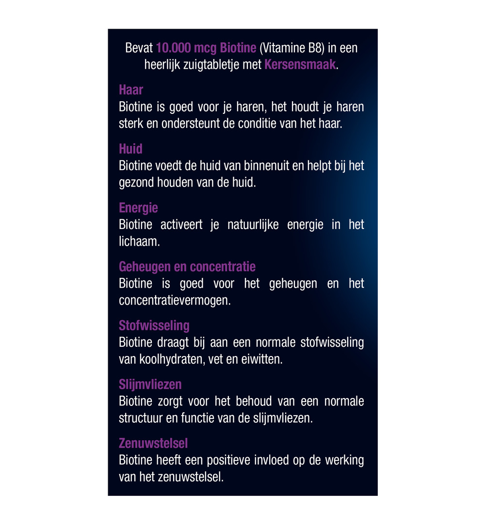 Lucovitaal Biotine 10.000mcg Forte (60 zuigtabletten) - image 5