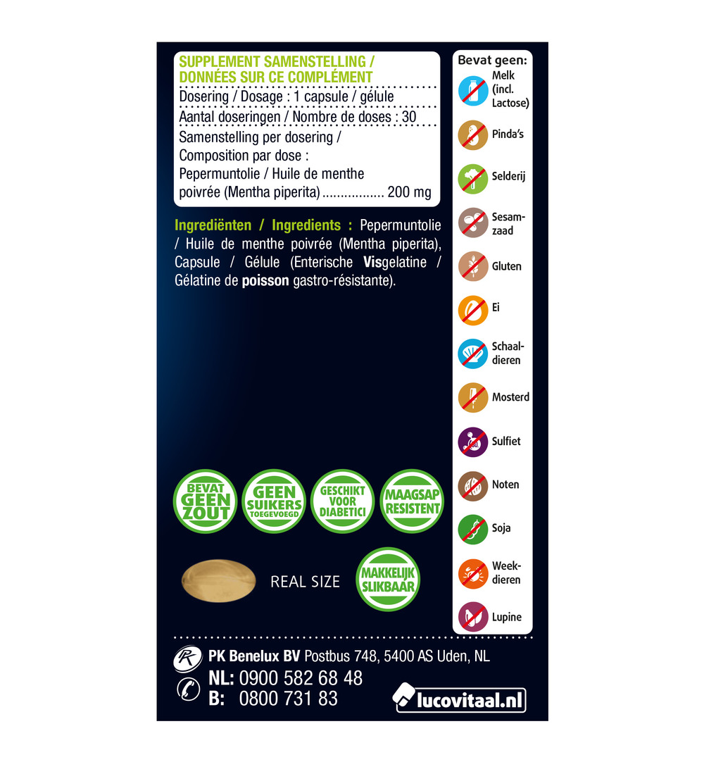Lucovitaal Pepermuntolie (30 capsules) - image 2