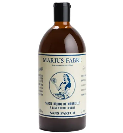 Marius Fabre Nature Marseille zeep zonder parfum navul (1000 ml)