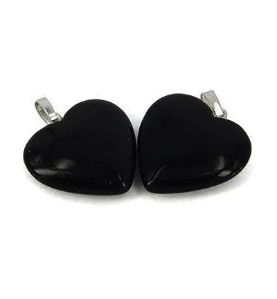 Ruben Robijn Hanger hart 20 mm onyx (1 stuk)