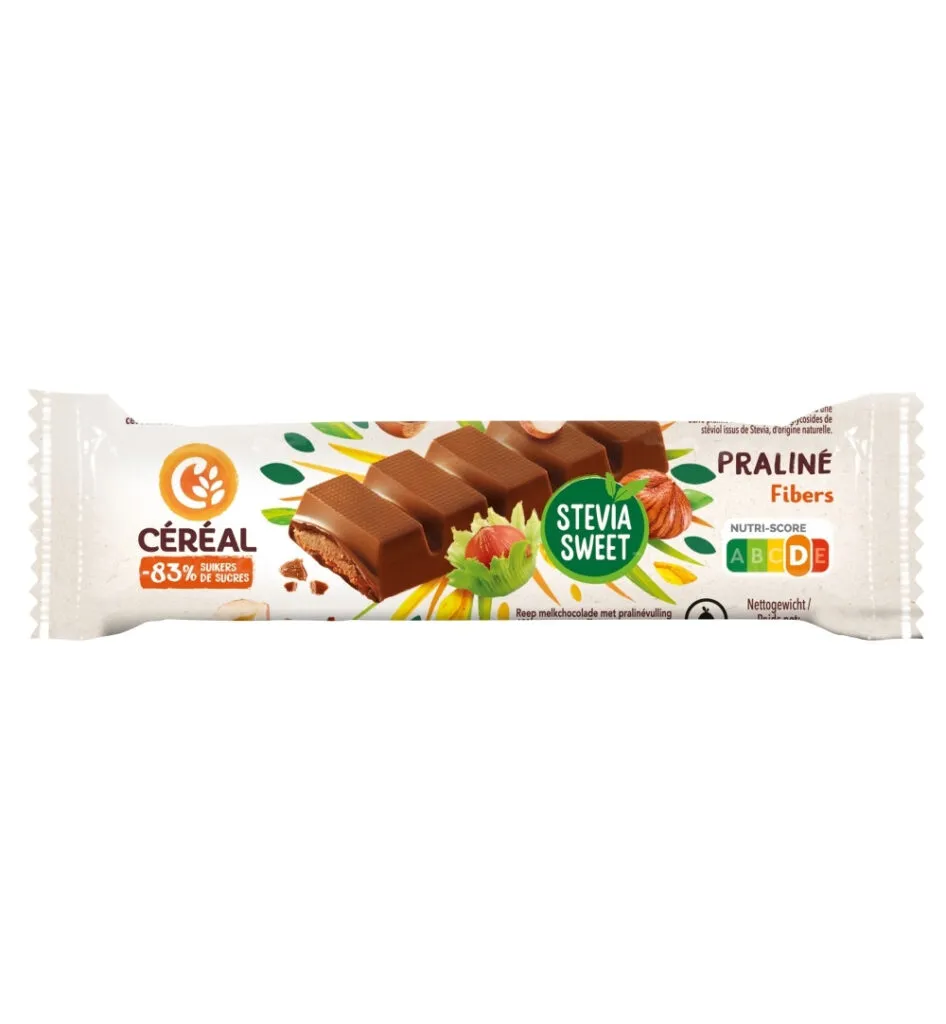 Céréal Chocolade Reep Praline Stevia (42 gr)