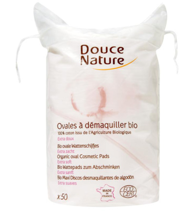 Douce Nature Wattenschijfjes Ovaal Bio Katoen (50 stuks)