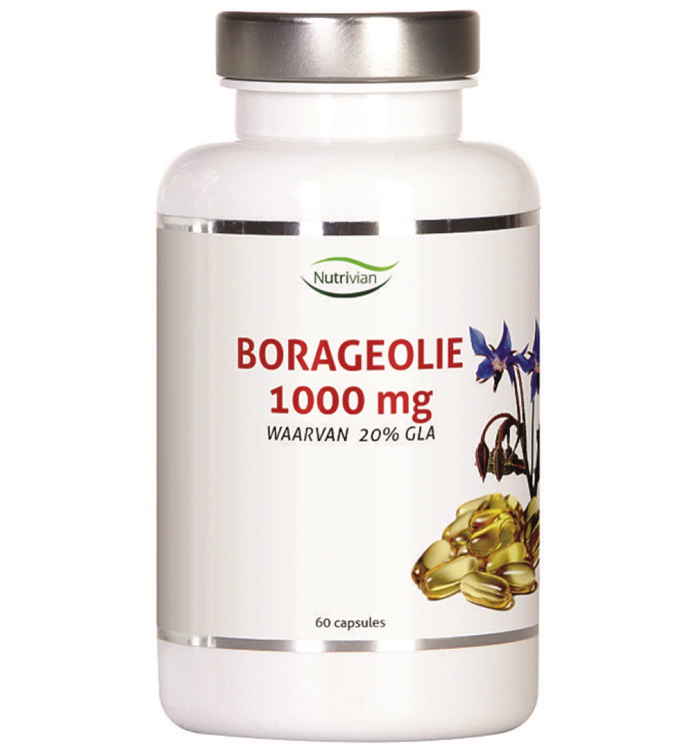 Nutrivian Borage Olie 1000 Mg (60 capsules)