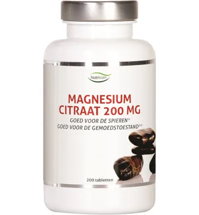 Nutrivian Magnesium citraat 200 mg (200 tabletten)
