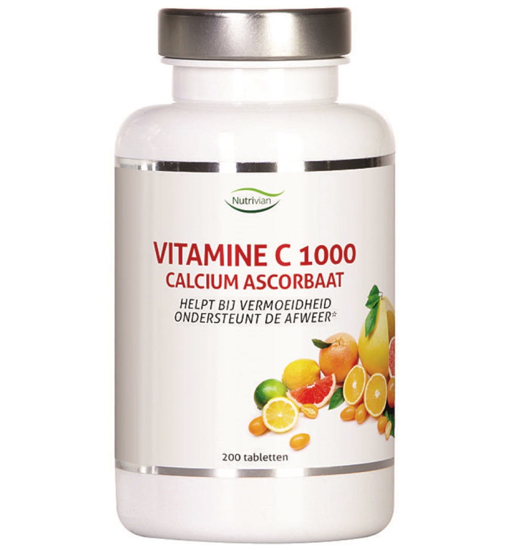 Nutrivian Vitamine C1000 mg calcium ascorbaat (200 tabletten)