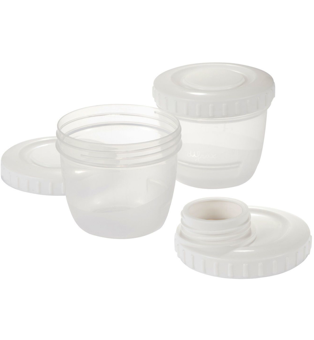 Difrax Kolfaansluiting 2 bewaarbakjes + 1 deksel (1 stuk)