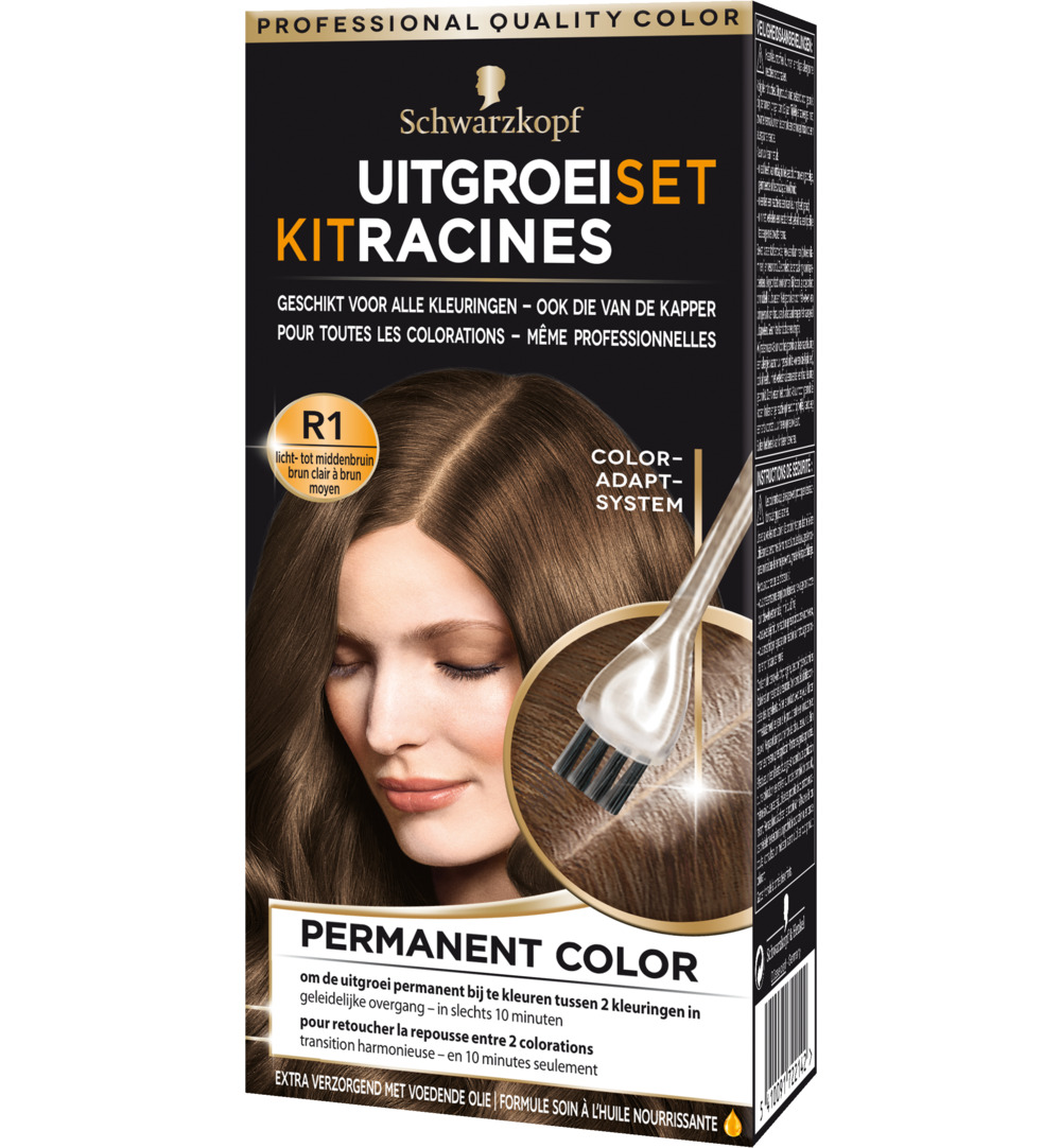 Schwarzkopf Vital uitgroei set lichtbruin/middenbruin R1 (11 ml)