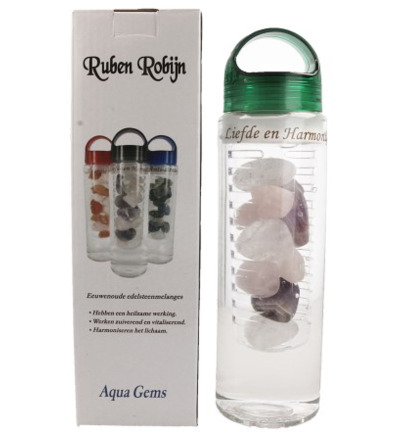 Ruben Robijn Aqua gems drinkfles liefde & harmonie (1 stuk)