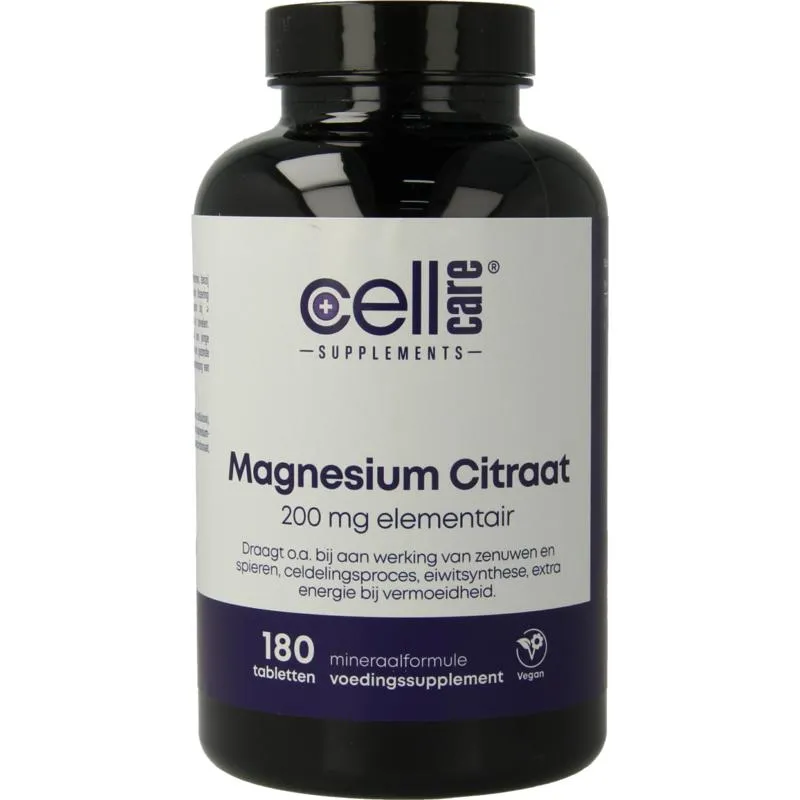 CellCare Magnesium 200mg elementair (180 tabletten)