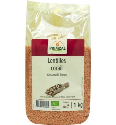 Priméal Linzen Koraalrood Bio (1000 gr)