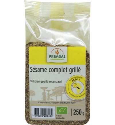 Priméal Volkoren Gegrild Sesamzaad Bio (250 gr)