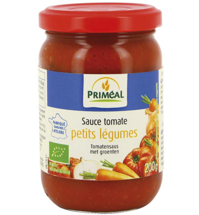 Priméal Tomatensaus Metgroenten Bio (200 gr)
