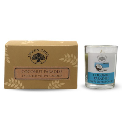 Green Tree Geurkaars Votives Coco Paradise (55 gr)