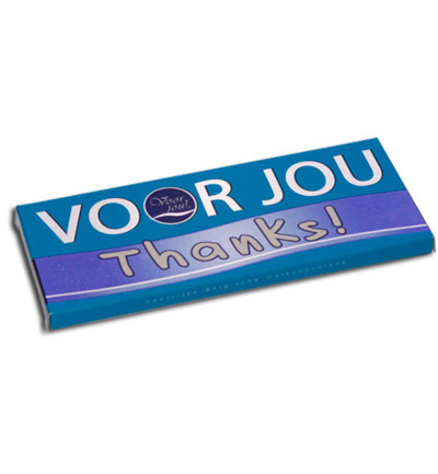 Voor Jou! Wensreep Melkchocolade Voor Jou! Thanks (70 gr)